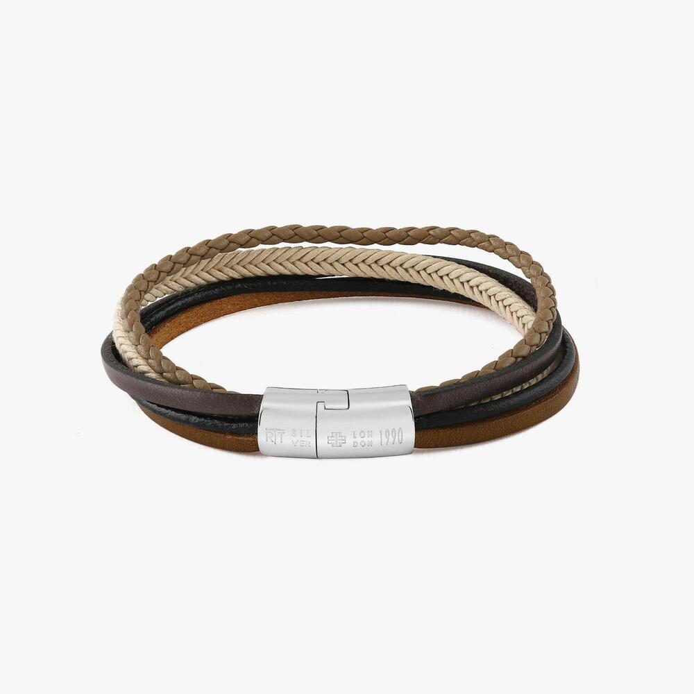 NEW TATEOSSIAN men's cobra strand bracelet in multi